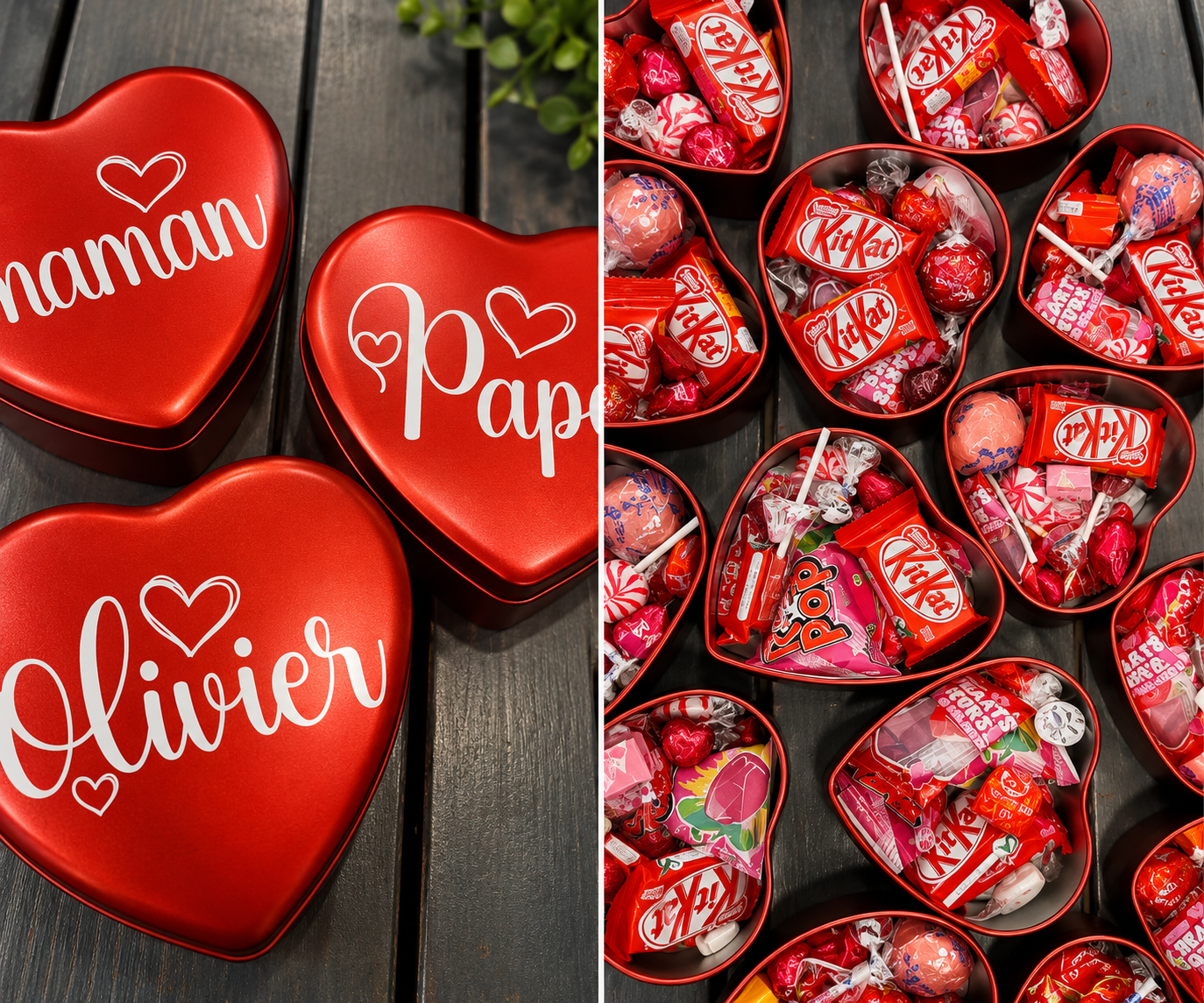 Personalized Valentine Heart Treat Tin
