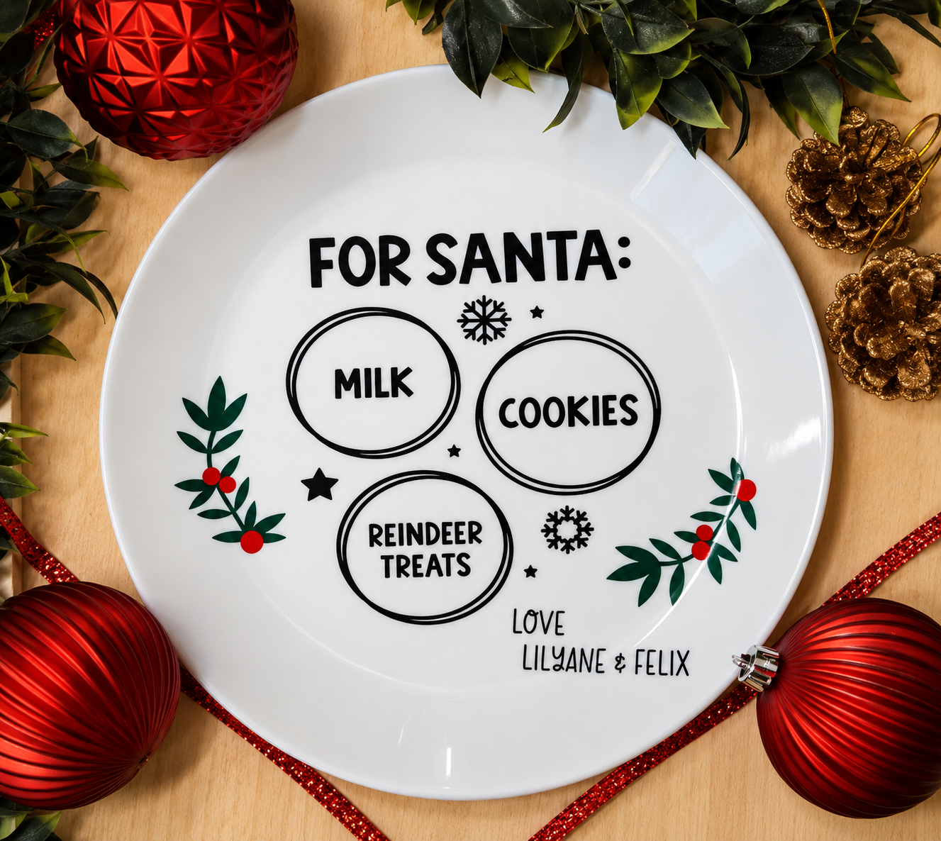 Personalized Santa Treat Plate