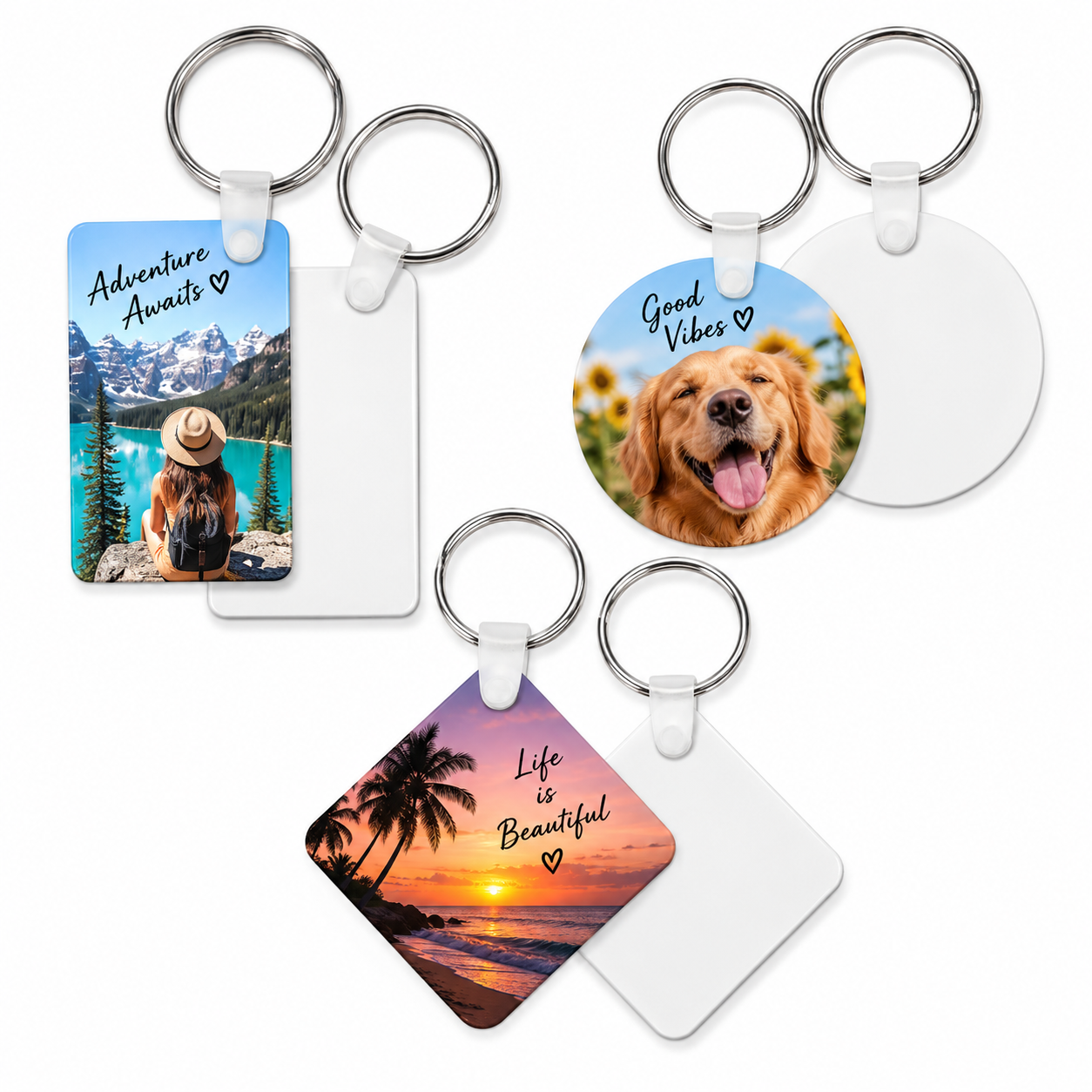 Custom Double-Sided Photo Keychain