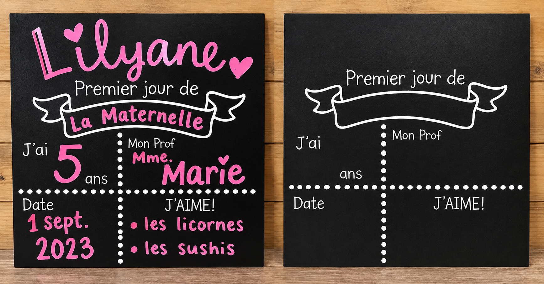 Reusable First Day of School Chalkboard Sign
